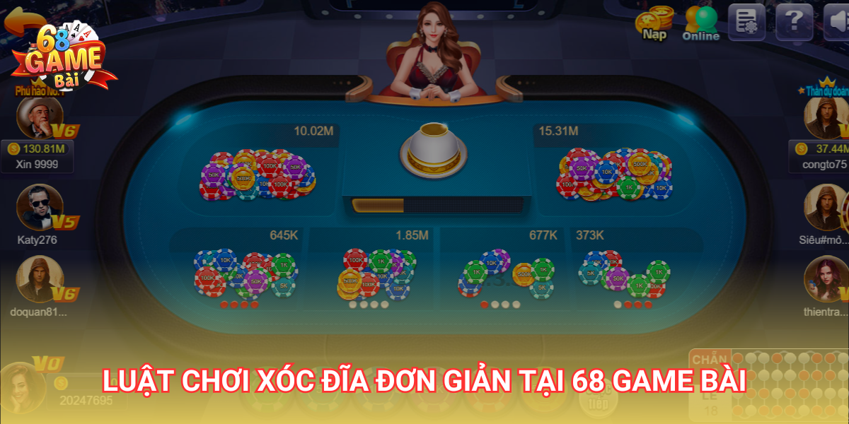 Xóc đĩa 68 Game Bài - Công thức bách chiến bách thắng 2 Chi tiết về luật chơi xóc đĩa đơn giản tại 68GB